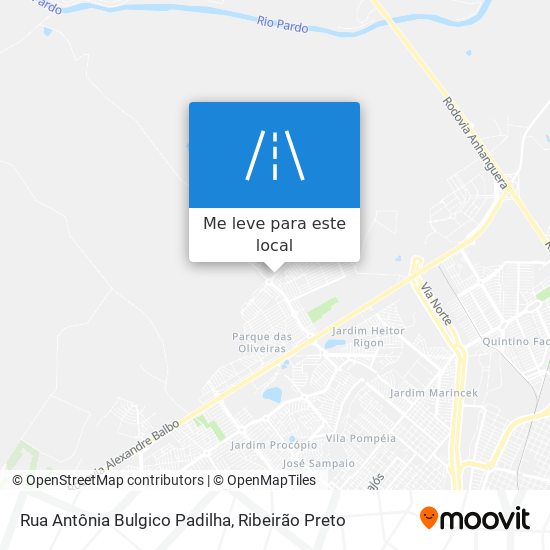 Rua Antônia Bulgico Padilha mapa