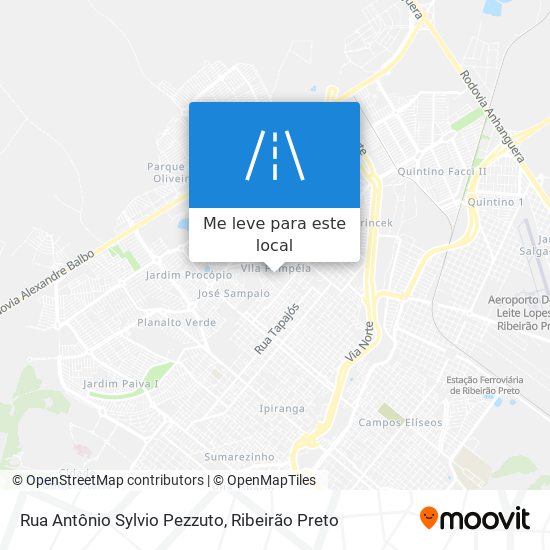 Rua Antônio Sylvio Pezzuto mapa
