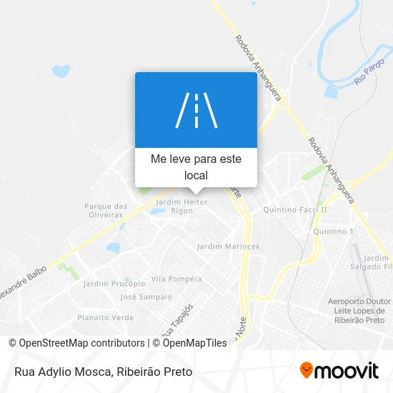 Rua Adylio Mosca mapa