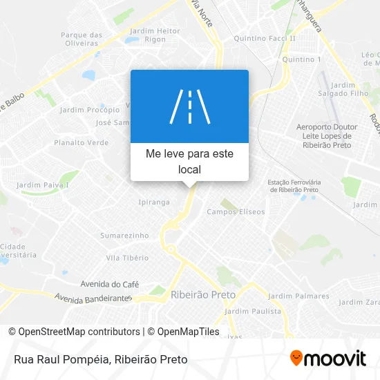 Rua Raul Pompéia mapa