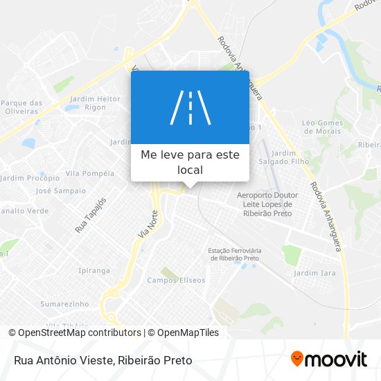 Rua Antônio Vieste mapa
