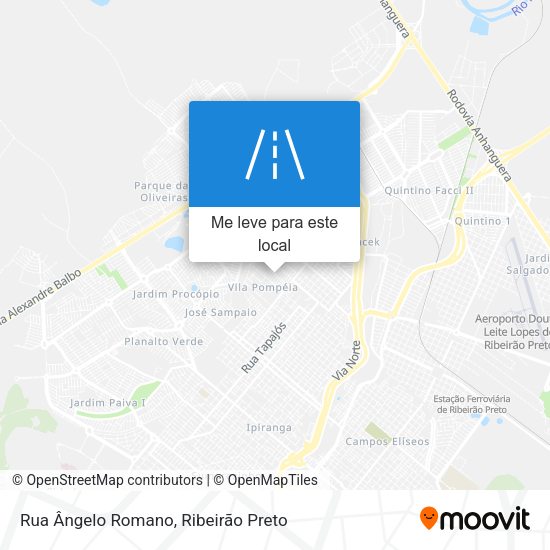 Rua Ângelo Romano mapa