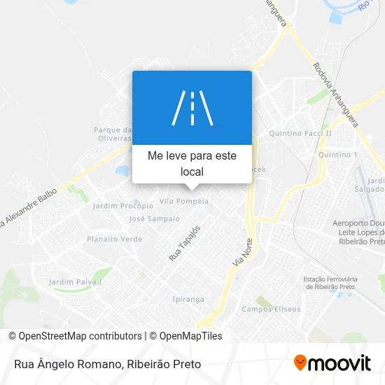 Rua Ângelo Romano mapa