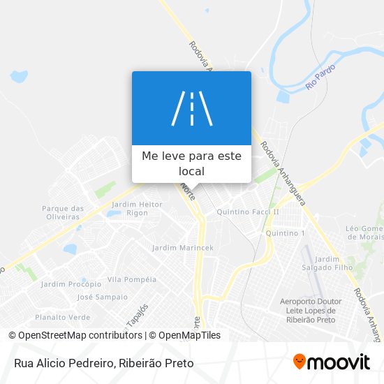 Rua Alicio Pedreiro mapa