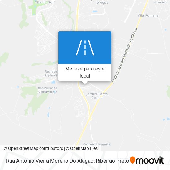 Rua Antônio Vieira Moreno Do Alagão mapa