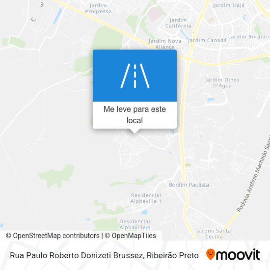 Rua Paulo Roberto Donizeti Brussez mapa