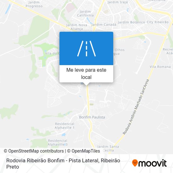 Rodovia Ribeirão Bonfim - Pista Lateral mapa