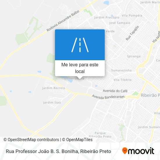 Rua Professor João B. S. Bonilha mapa
