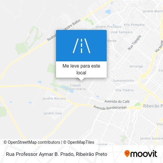 Rua Professor Aymar B. Prado mapa