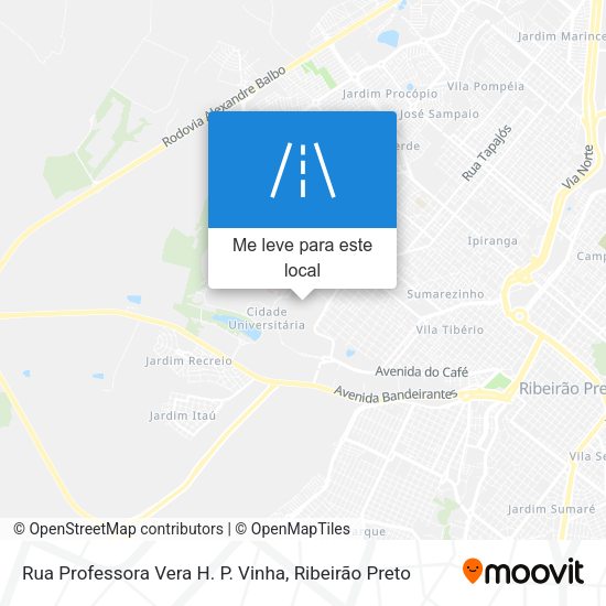 Rua Professora Vera H. P. Vinha mapa