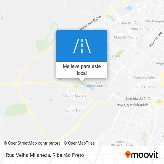 Rua Velha Milaneza mapa