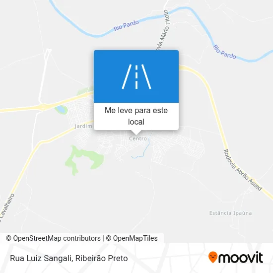 Rua Luiz Sangali mapa