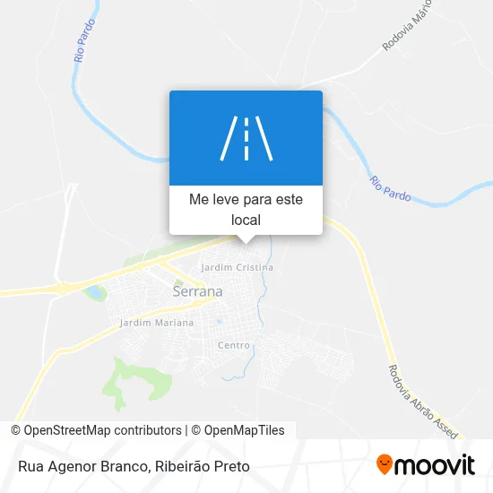 Rua Agenor Branco mapa