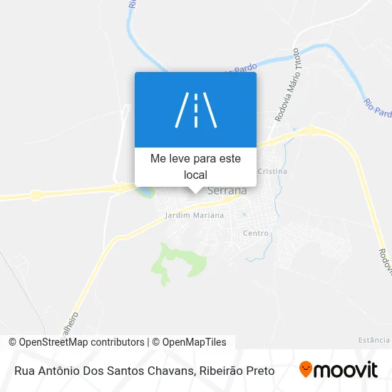 Rua Antônio Dos Santos Chavans mapa