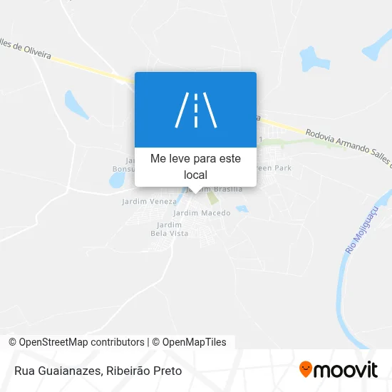 Rua Guaianazes mapa
