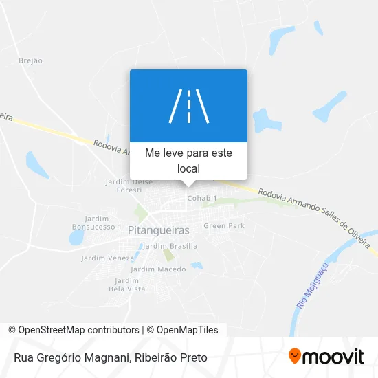 Rua Gregório Magnani mapa