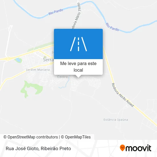 Rua José Gioto mapa