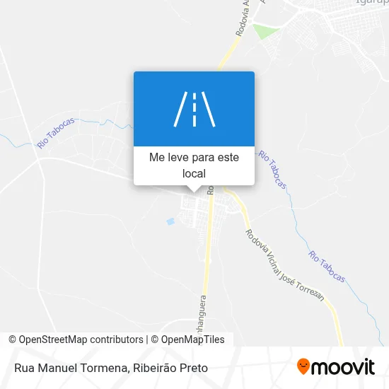 Rua Manuel Tormena mapa