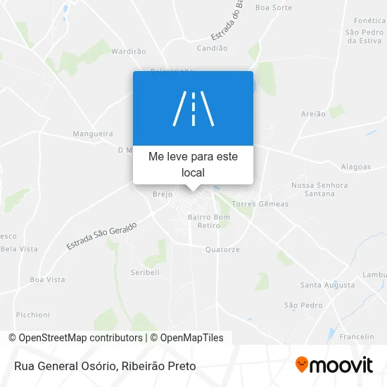 Rua General Osório mapa