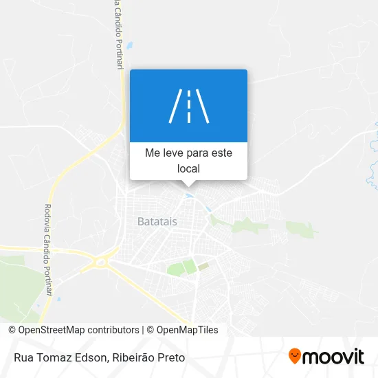 Rua Tomaz Edson mapa