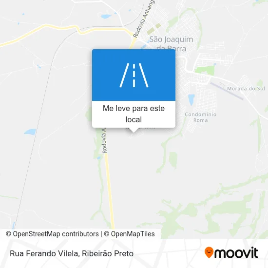Rua Ferando Vilela mapa