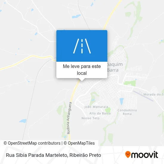 Rua Sibia Parada Marteleto mapa