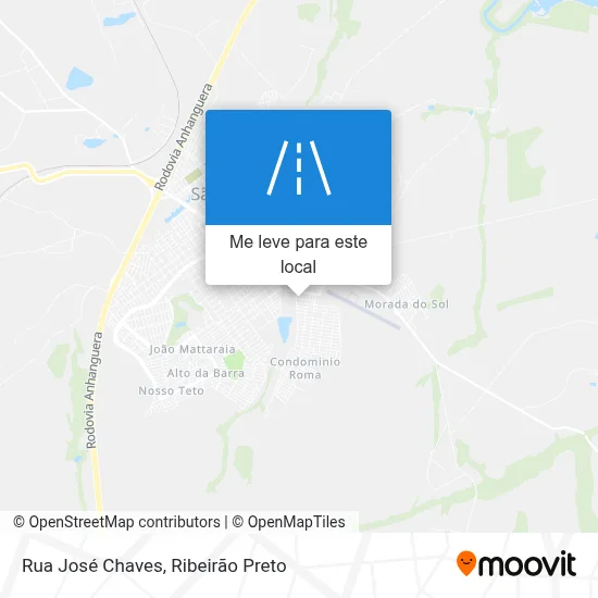 Rua José Chaves mapa