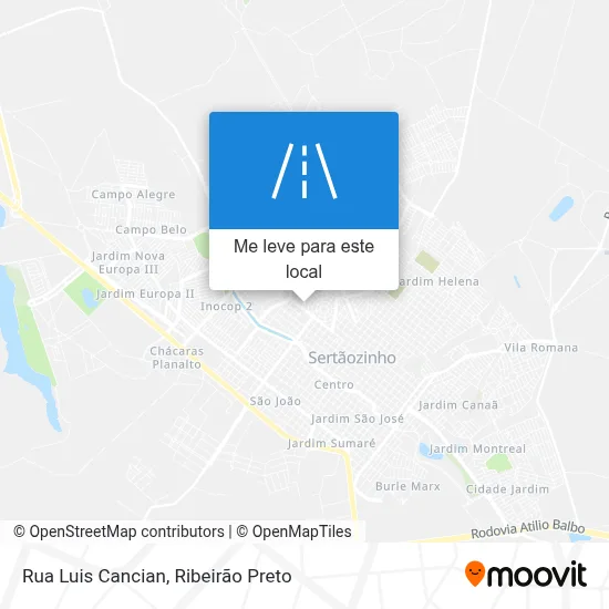 Rua Luis Cancian mapa