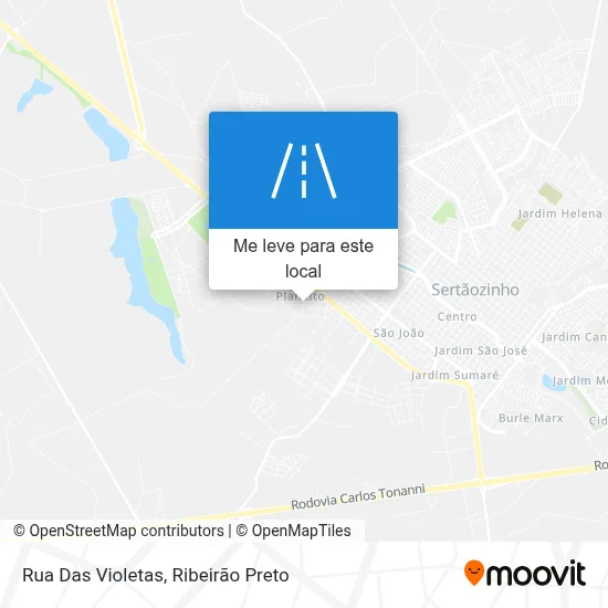 Rua Das Violetas mapa