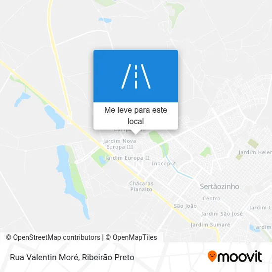Rua Valentin Moré mapa