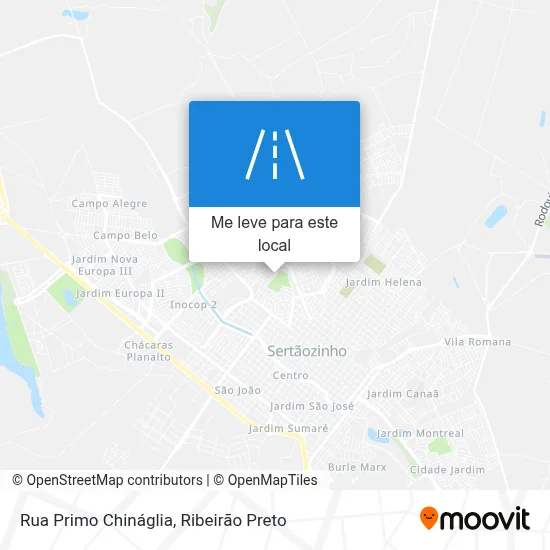 Rua Primo Chináglia mapa