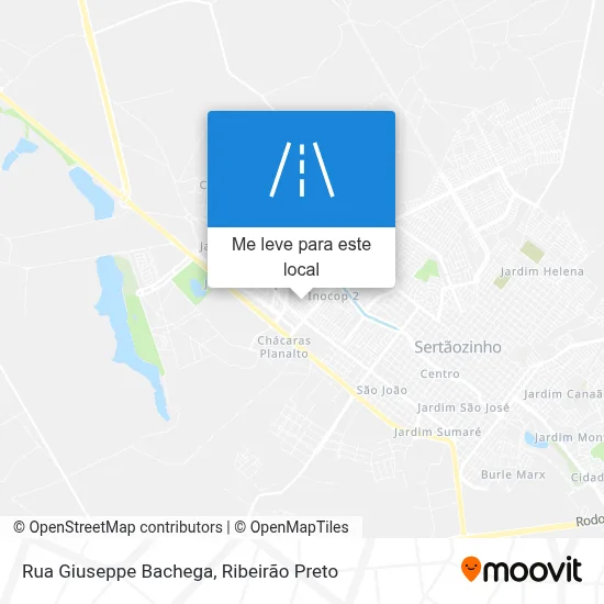 Rua Giuseppe Bachega mapa