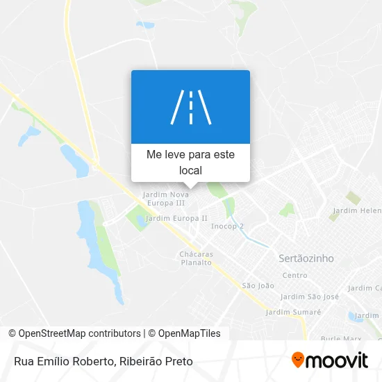 Rua Emílio Roberto mapa