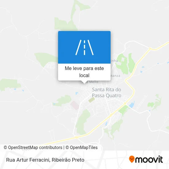 Rua Artur Ferracini mapa