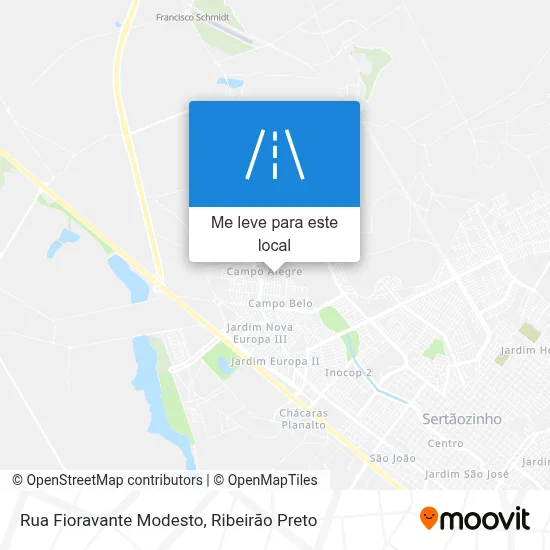 Rua Fioravante Modesto mapa