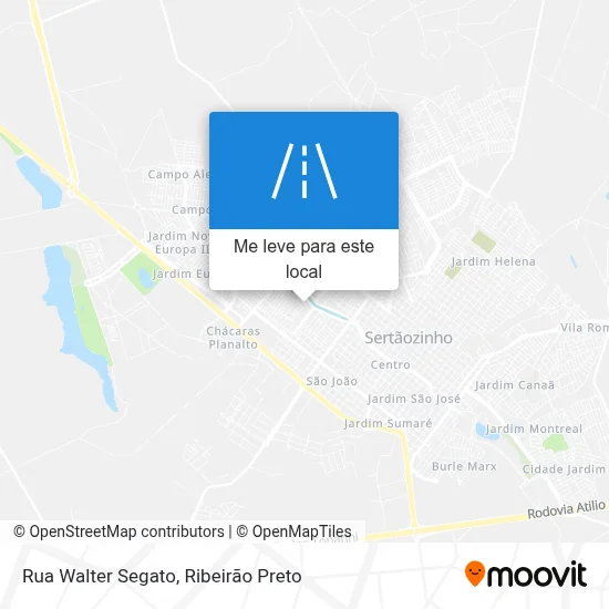 Rua Walter Segato mapa
