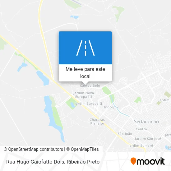 Rua Hugo Gaiofatto Dois mapa