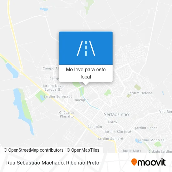 Rua Sebastião Machado mapa