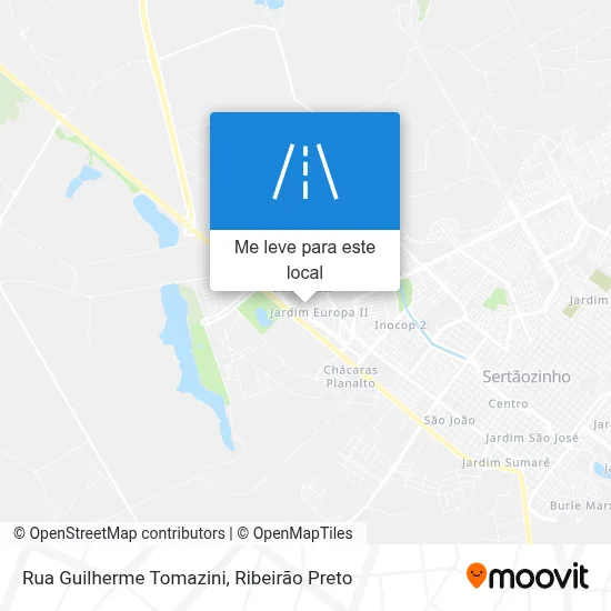 Rua Guilherme Tomazini mapa