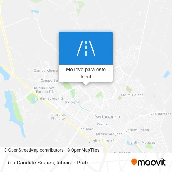 Rua Candido Soares mapa