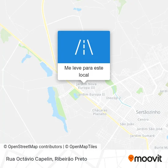 Rua Octávio Capelin mapa