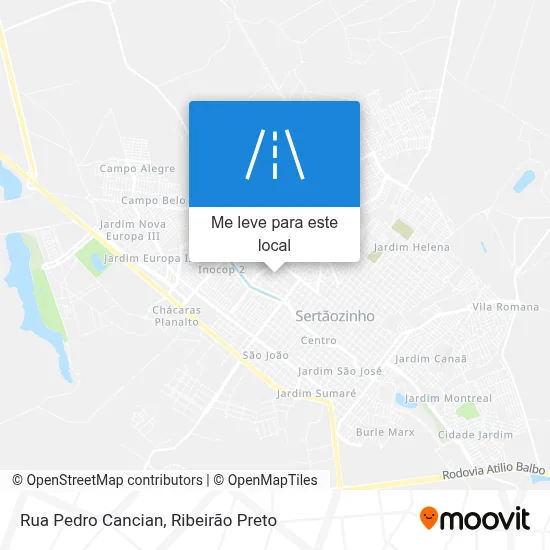 Rua Pedro Cancian mapa