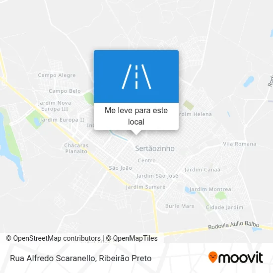 Rua Alfredo Scaranello mapa