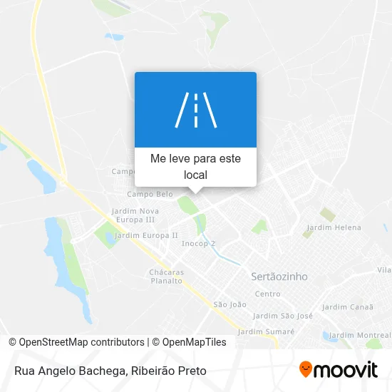Rua Angelo Bachega mapa