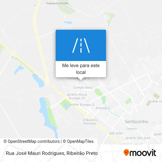 Rua José Mauri Rodrigues mapa