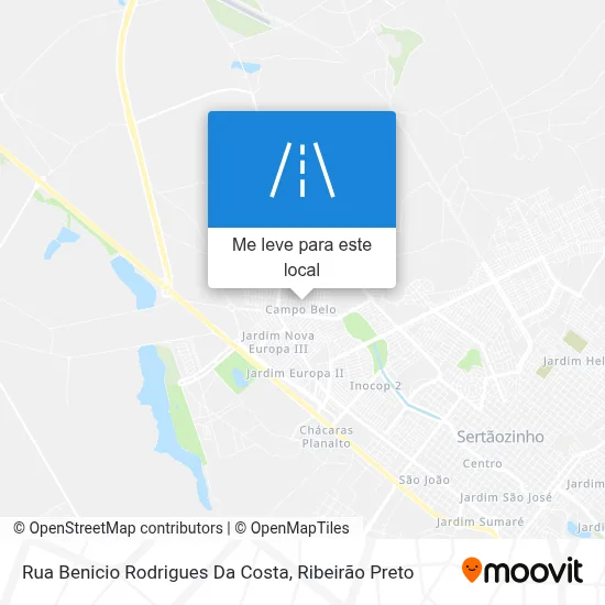 Rua Benicio Rodrigues Da Costa mapa