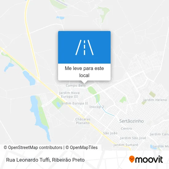 Rua Leonardo Tuffi mapa