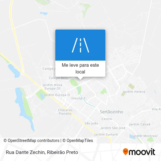 Rua Dante Zechin mapa