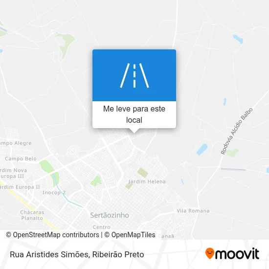 Rua Aristides Simões mapa