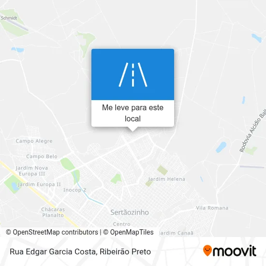 Rua Edgar Garcia Costa mapa
